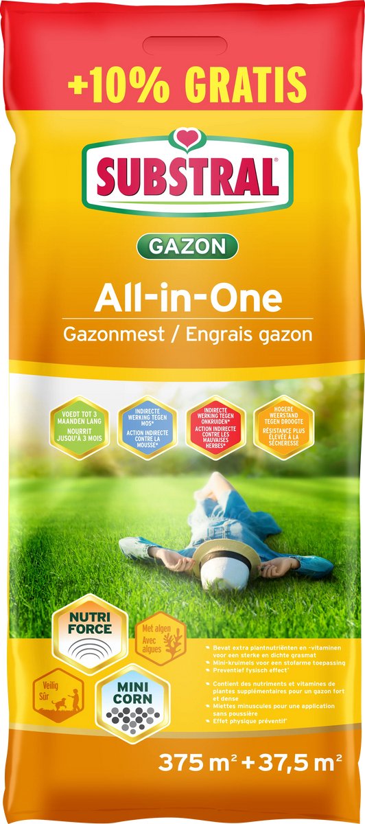 Substral Gazonmest All-in-One 375m² + 37,5m² gratis