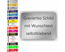 Graveerbaar naambordje voor brievenbus of deur 50x20 mm zelf