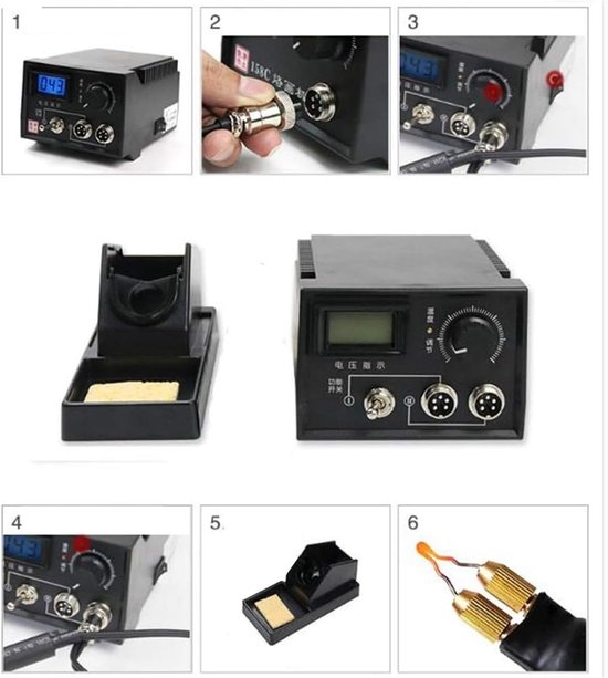 Houtbrandmachine - Pyrografie Set - Ambachtelijk Werk - 60W Vermogen - 20 Tips van Merkloos	 — afbeelding 4