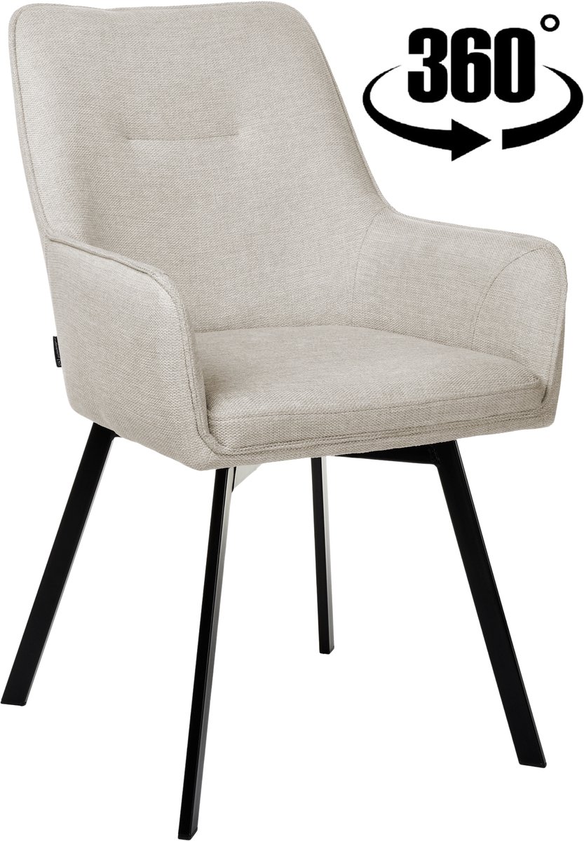 ExitoDesign SWEN - Bureaustoel - Beige Tkanina - Draaibaar - Ergonomisch