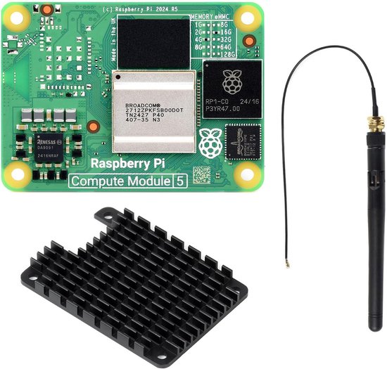 Embedded Compute Module Compute Module - Mini Computer - Embedded Projecten - Met Koeler - 4GB ...