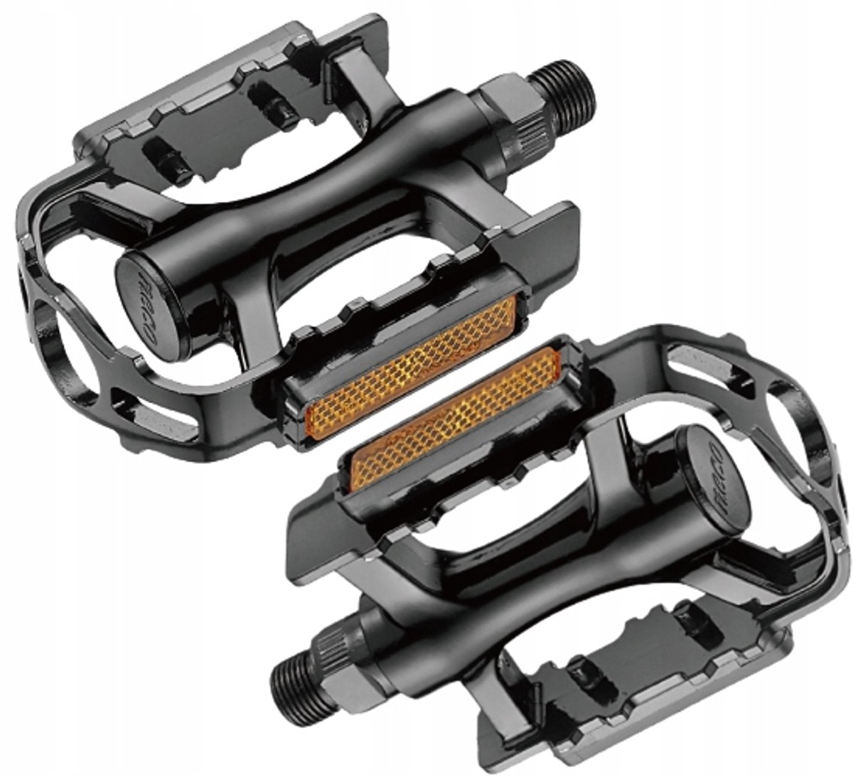 Neco WP-97 - Aluminium Fietspedalen - Zwart - Met Kogellagers - Inclusief Reflectoren