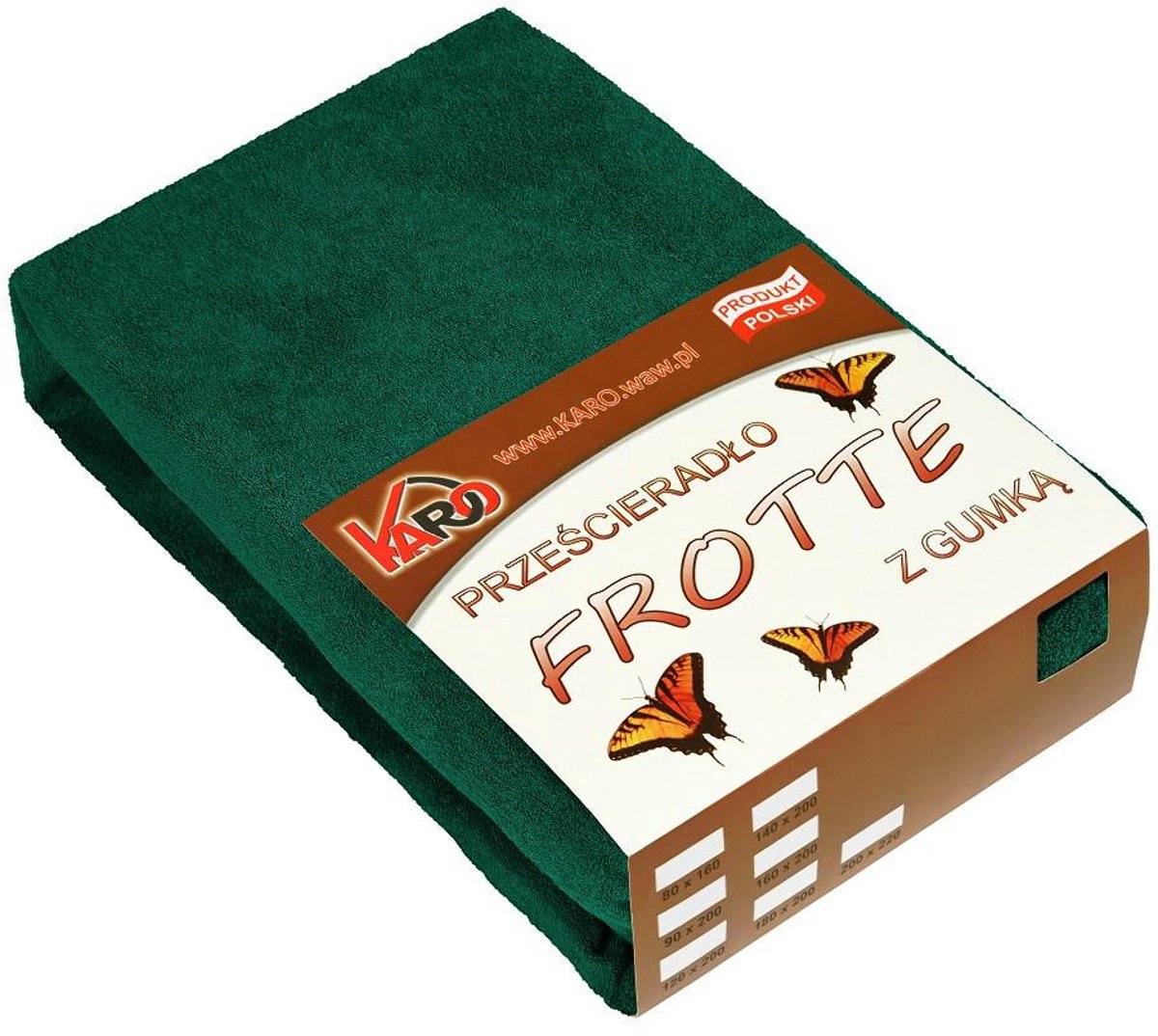 KARO 074 Serie - Frotte Hoeslaken - 80x160 cm - Groene Kleur - Elastische Band