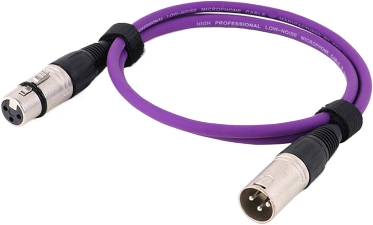 Audio Patchkabel - XLR Kabel - Microfoon Aansluiten - Symmetrische Verbinding - 3 Meter - Paars