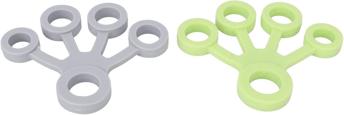 Vingerstretcher Set - Vingerversterker Gripper - Vingerkracht Trainen - 3 kg Weerstand - 9.98 x 8.99 cm - Groen Grijs