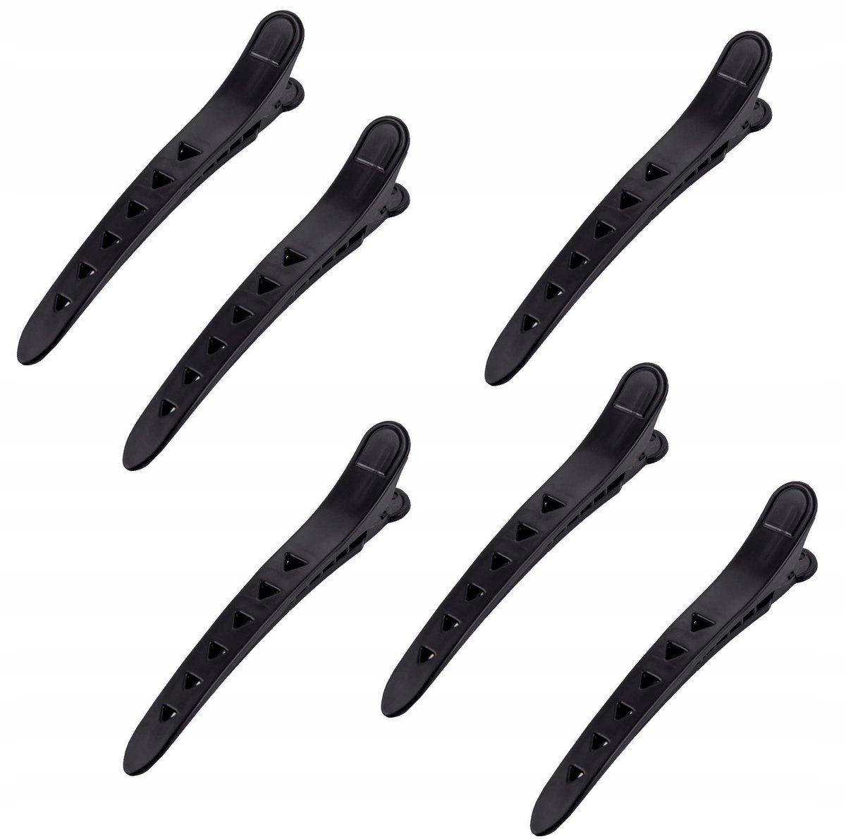 Poniks Haarspelden Klemmen Voor Haar - Zwarte Klemmen - 6 Stuks 12Cm