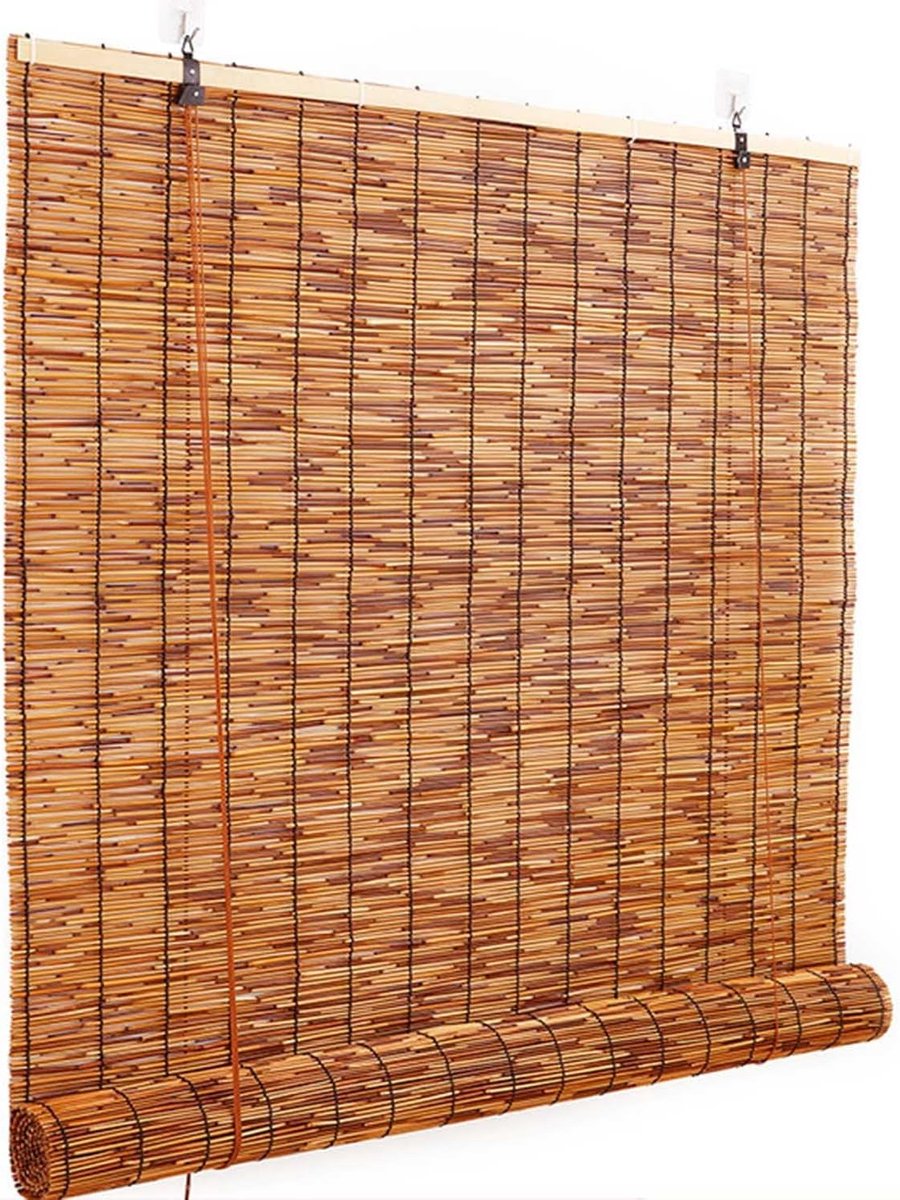 Bamboe Rolgordijnen - Natuurlijke Raambekleding - Buiten Zonnen - Ademend en Koel - 70x220