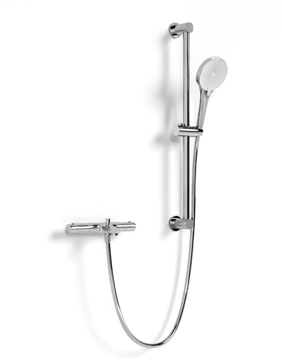 LOMAZOO Thermostatische Badkraan met Handdouche 15 cm Chroom Selvo
