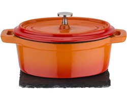 Mini ovenschaal - GSW - 718356 - Massief gietijzer - Geschikt voor inductie - Oranje