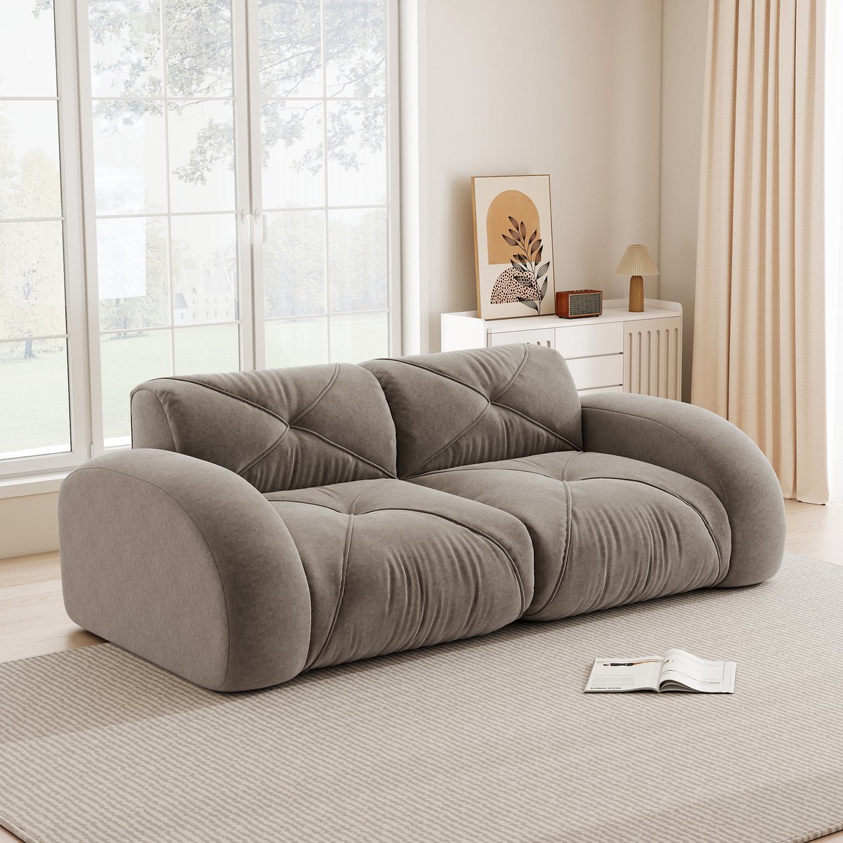 STILVORA Sofa 2-Zits - Modulair En Montagevrij - Ergonomisch Met Antislip - Voor Woonkamer