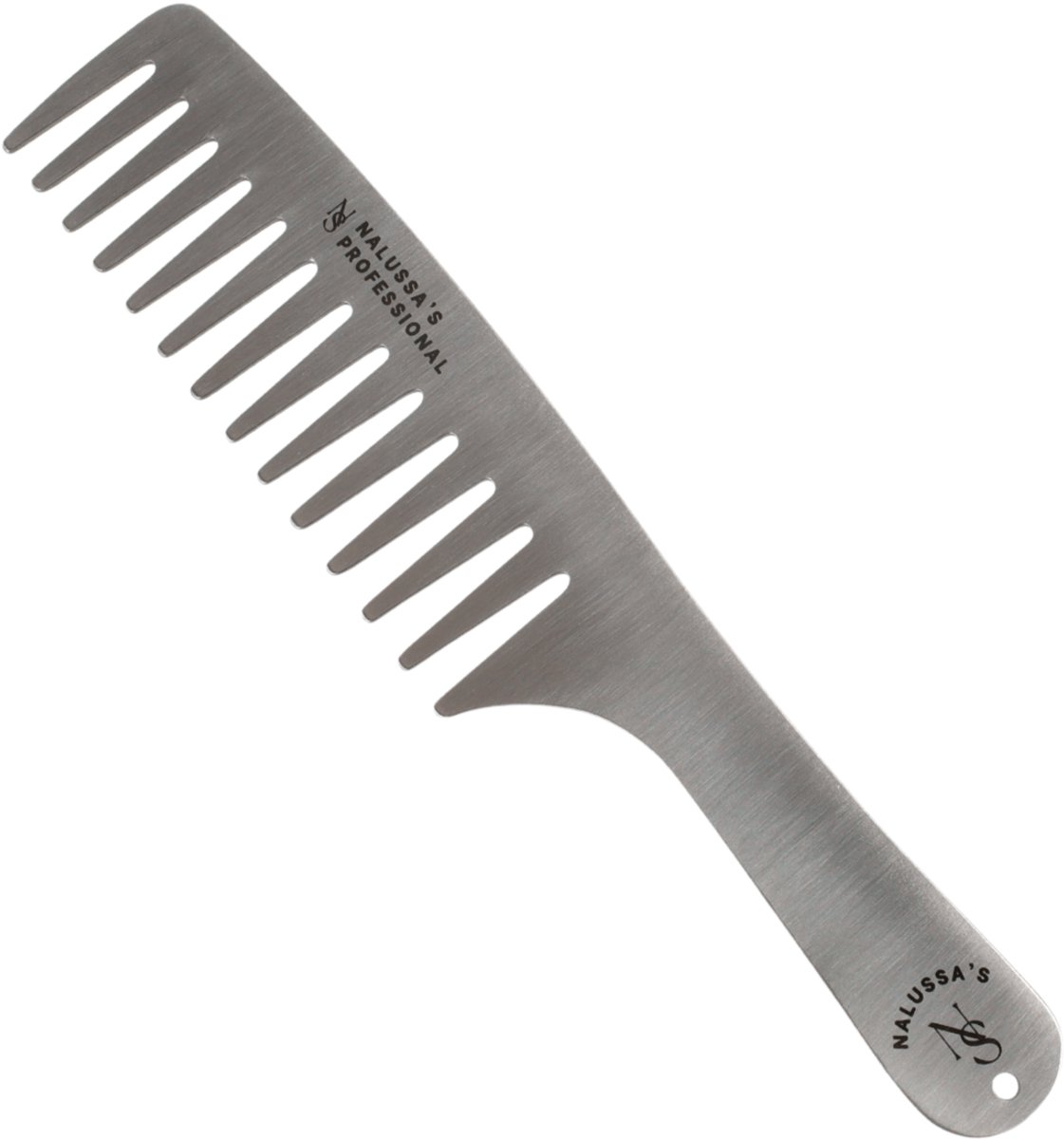 Nalussa's Kam Grof - Grove Kam - Professionele Metalen Haarkam met handvat - Kapperskam - Hoofdkam - Haarkam - Barber Kam - Anti Klit Kam - Haarverzorging - Grote Kam
