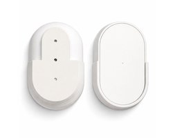 Wandhouder voor Smart Home Knop - Set van 2 - Geschikt voor IKEA® BILRESA - Wandmontage - Minimalistisch Design - Wit – muurhouder