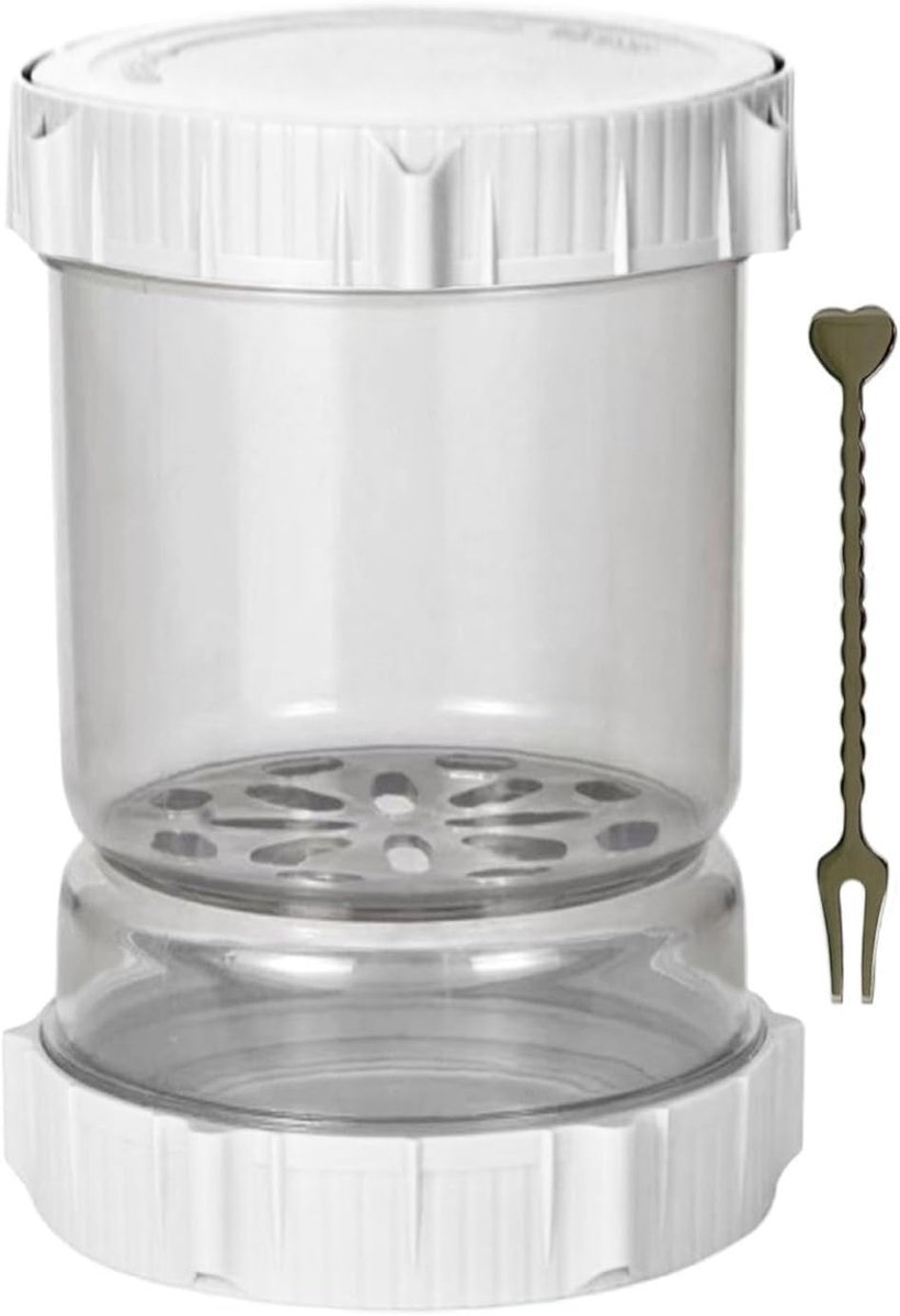 Inmaakpot - Bewaarpot Zandloper - Olijven Specerijen - Lekvrije Deksel - 125 ml