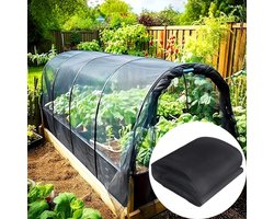 Zacht Gaas Voor Buiten - Zwart Multifunctioneel DIY-gaas Voor Plantenbescherming, Ademend, Muggenwerend, Opvouwbaar En Afneembaar, Geschikt Voor Groenten En Planten in De Tuin En Kweekruimtes in Kassen (2,4 X 4 m)