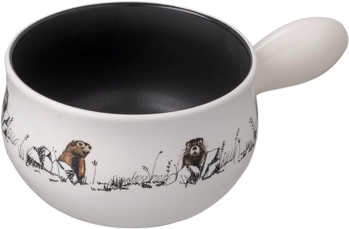 Fonduepan Keramiek - Caquelon - Gezellig Tafelen - Handgemaakt Design - Ø 20 cm