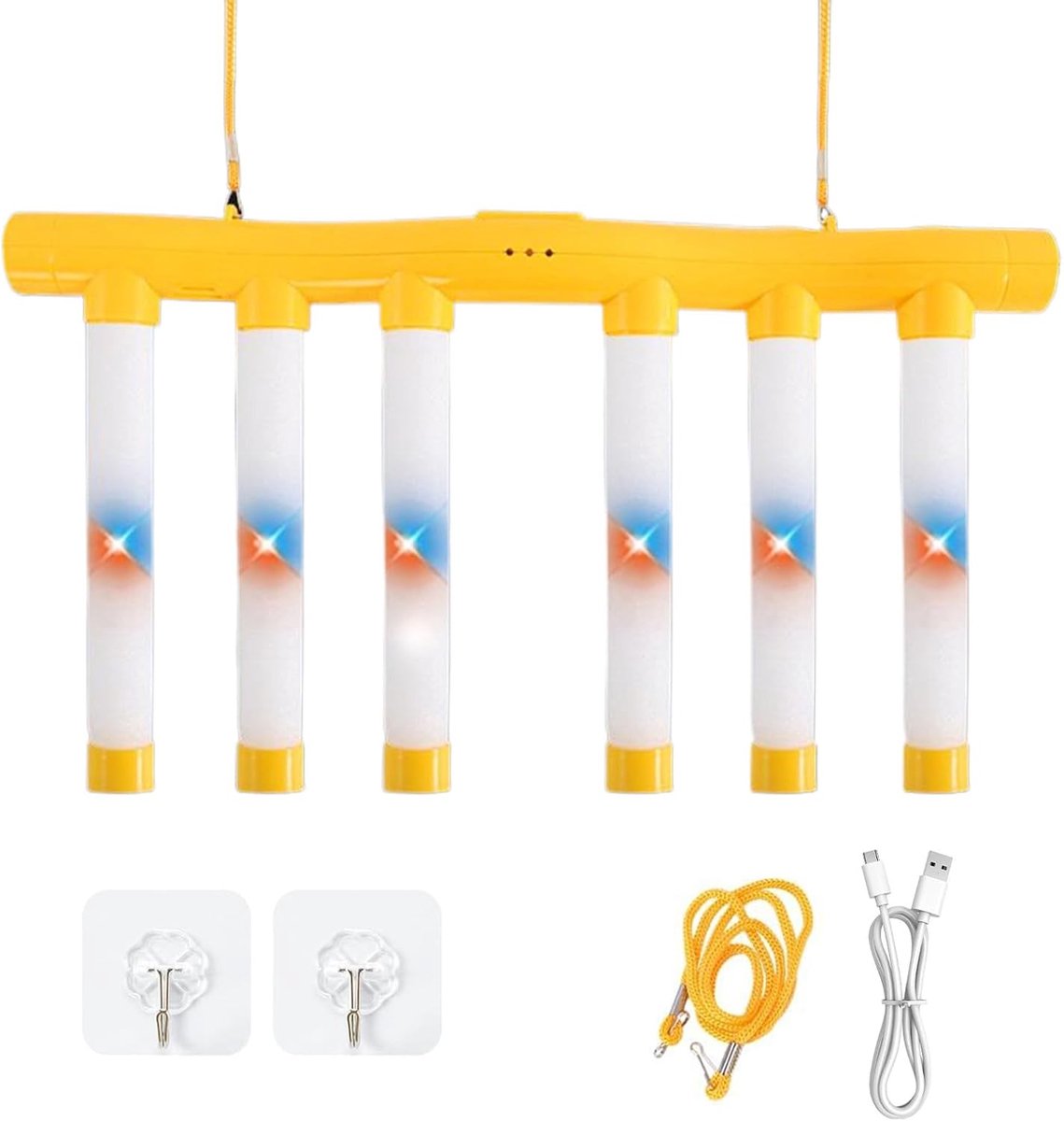 Reflexspel - Vangspel Stokken - Hand-oog Training - Verbeterde Reactietijd - 36 x 9.9 x 5.6 cm - Geel