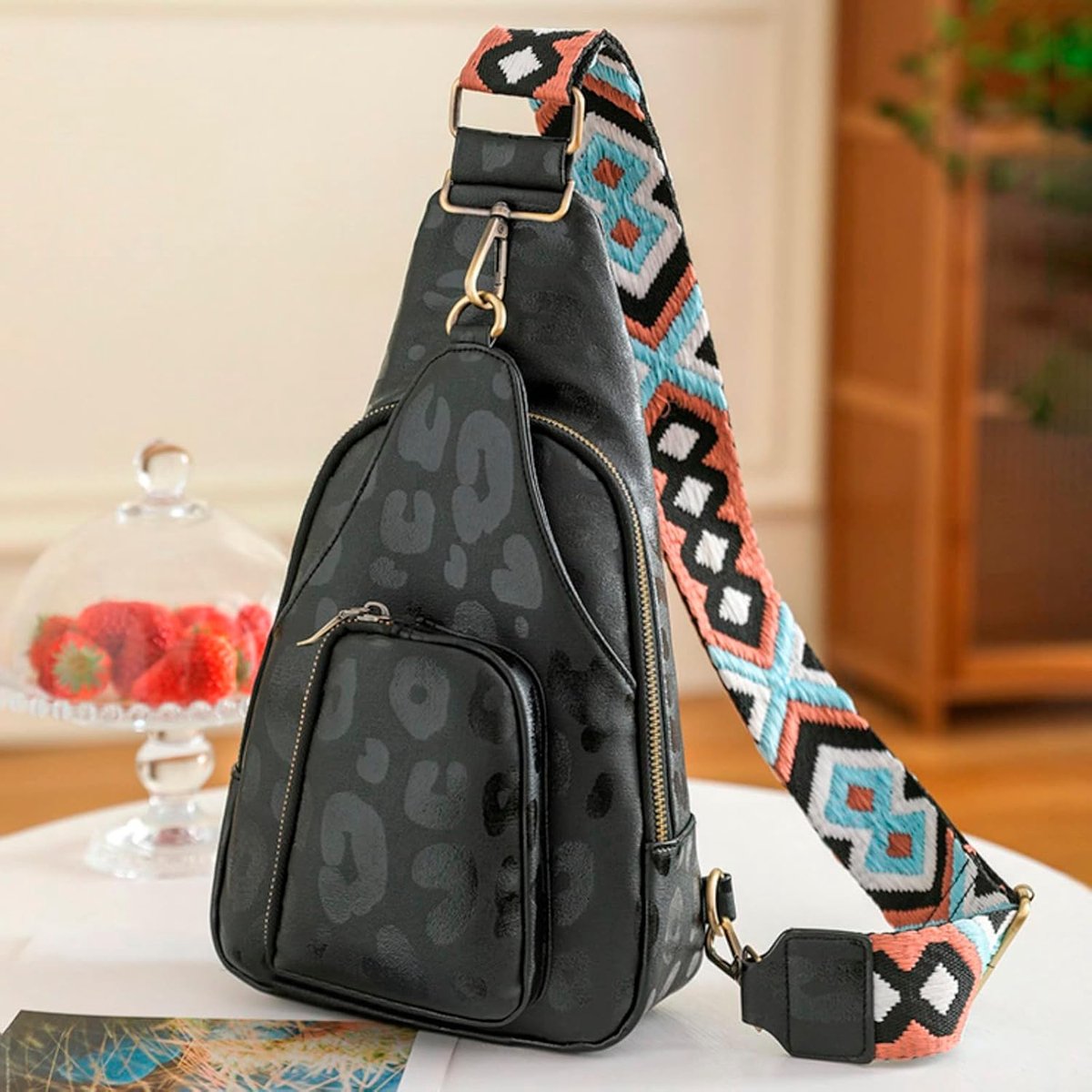 Dames Heuptas - Crossbody Borsttas - Dagelijks Gebruik - Veelzijdige Draagopties - 29x14 cm - Koffiekleur