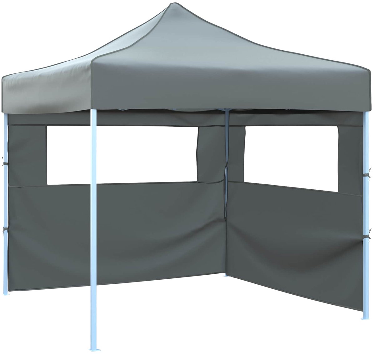 vidaXL - Partytent - 291 - x - 291 - x - 315 - cm - Antracietkleurig - Oxford - Stof