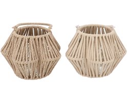 Cruz sand lantern flower ass 11x20x14cm - windlichten - set van 2