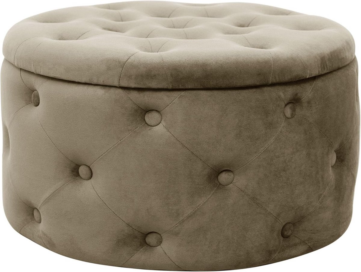 Stijlvolle Pouf met Opbergruimte 55 cm | Luxe Velours | Voetensteun | Multi-inzetbaar | Compact Ontwerp | Roze