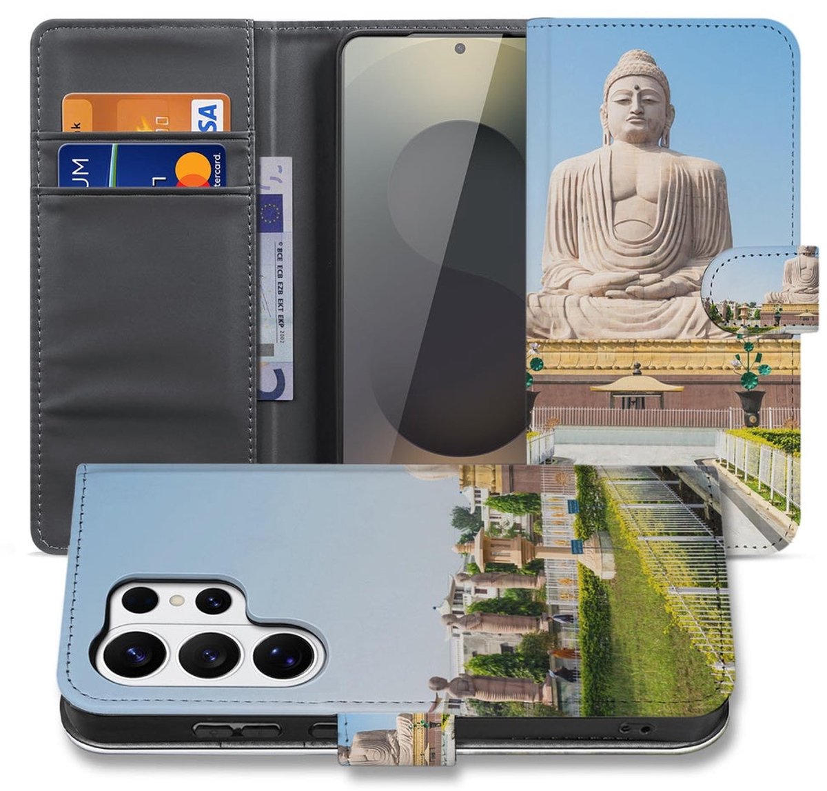 Book Case Samsung Galaxy S26 Ultra Boeddha met Pasjeshouder