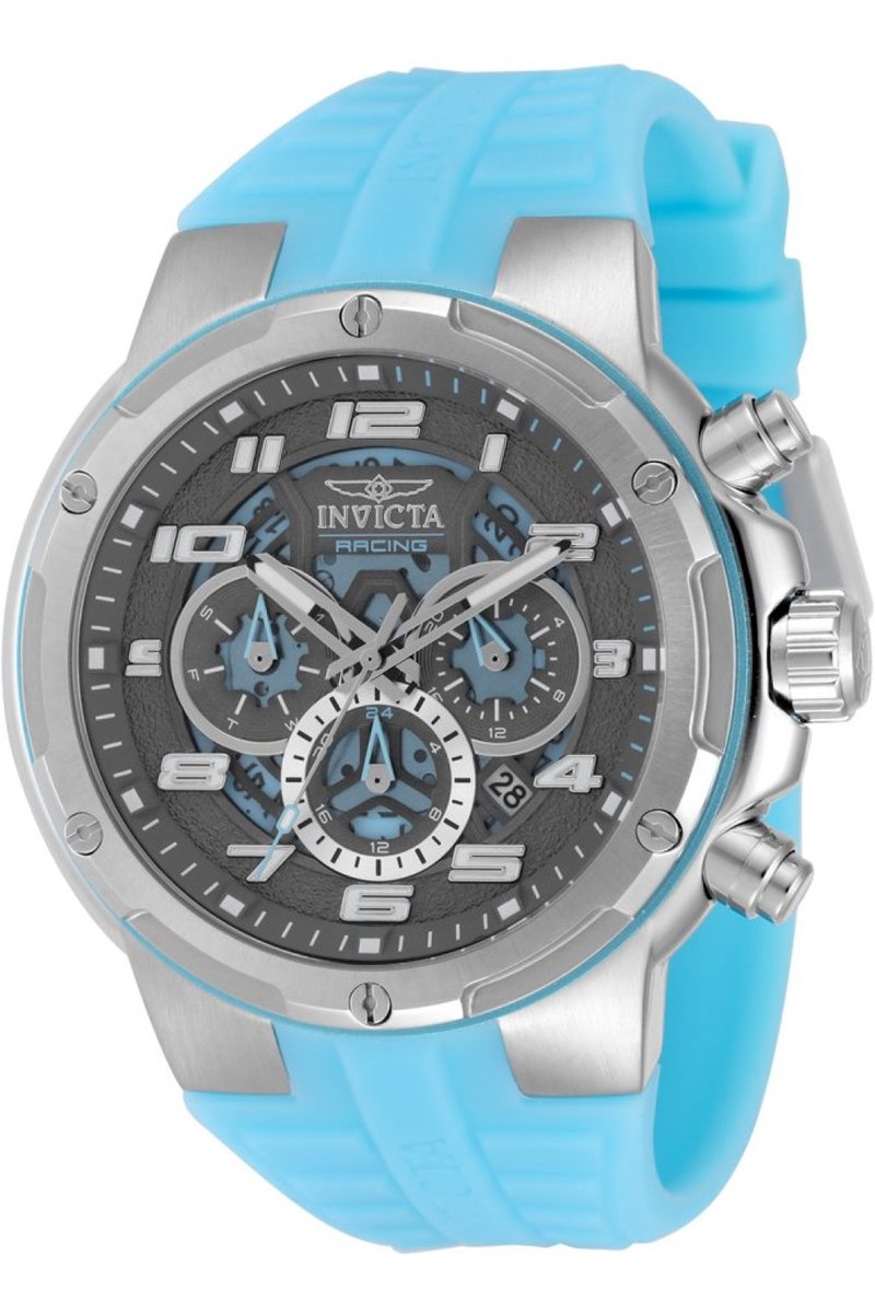 Invicta S1 Rally 50260 Heren Horloge - Waterdicht - Analoog - Quartz Uurwerk - Roestvrij Staal met zilveren Wijzerplaat - 49mm