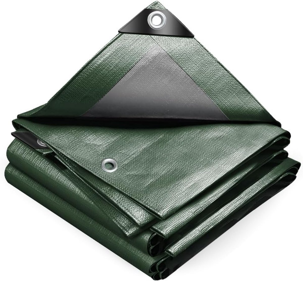 Waterdicht Afdekzeil 240 g/m² - Zwart en Zilver, 3x4 m, Extra Zwaar en Robuust