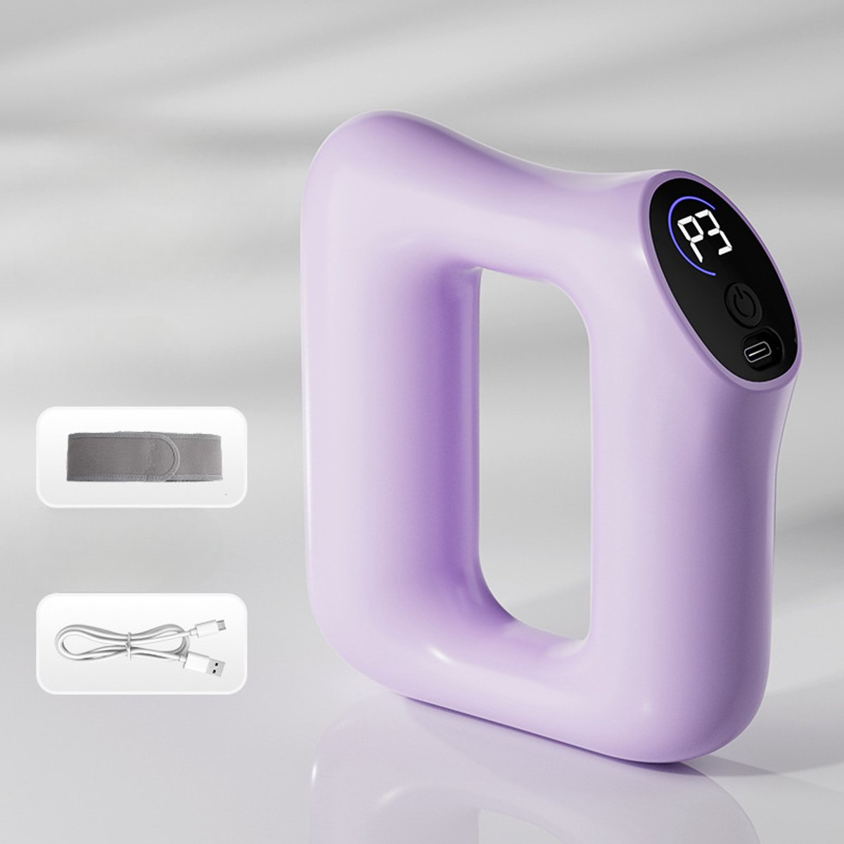 Multifunctionele fascia-ringmassager voor het hele lichaam, ergonomische elektrische fascia-massager, verbrandt vet in het hele lichaam, gebruikt voor het herstellen van spierknopen en ontspanning (paars).