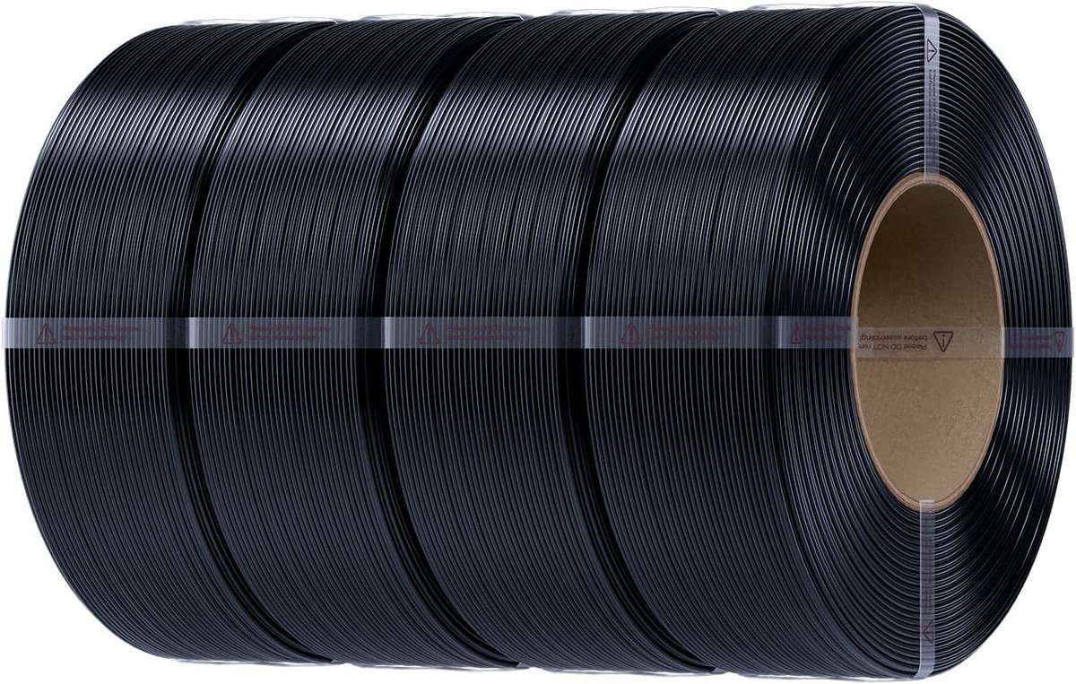 PETG Navulfilament 1,75 mm Zwart voor 3D Printers - 4 KG Spoelloos
