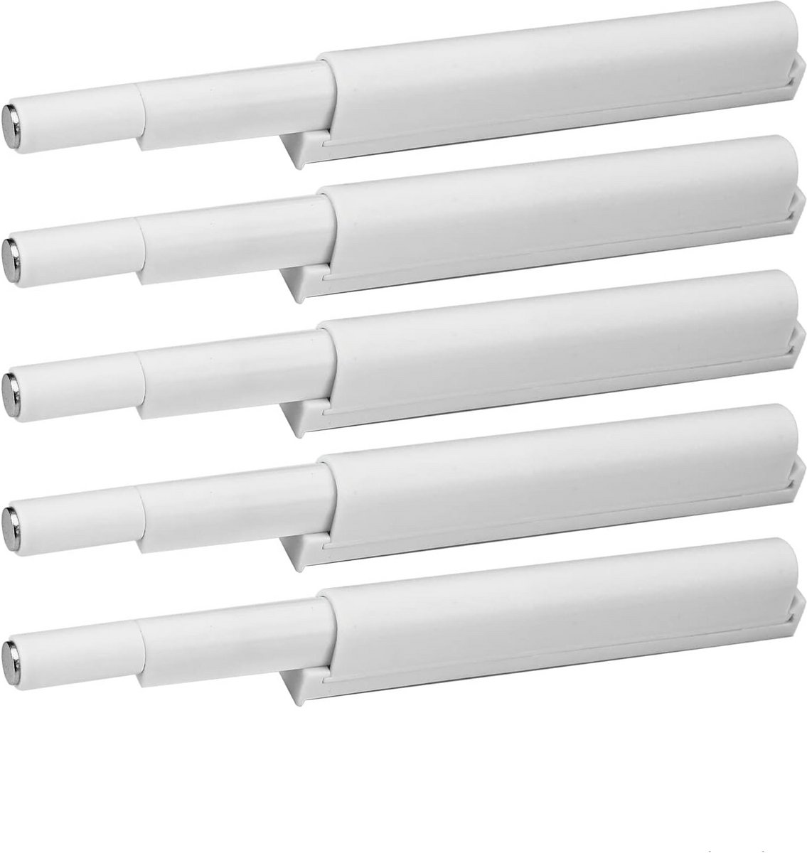 10x Magnetische Sluiting met Push-to-Open Systeem voor Keukenkast en Lade (Wit)
