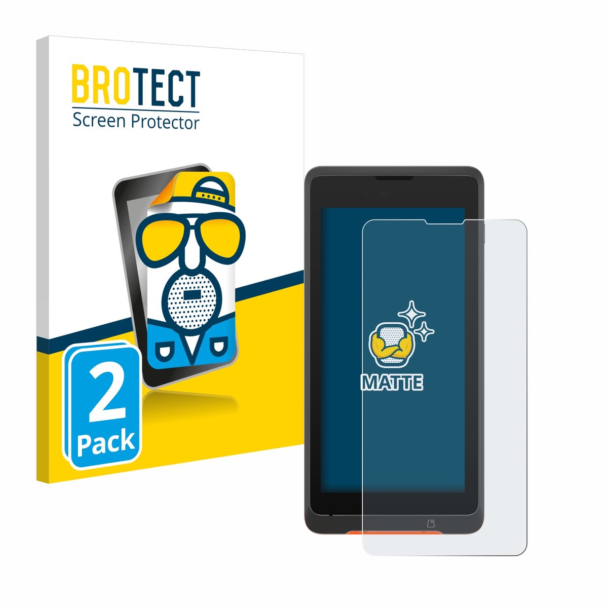 BROTECT - Screenprotector voor Sunmi P2 Lite SE - Folie Beschermfolie matte 2 Stuks