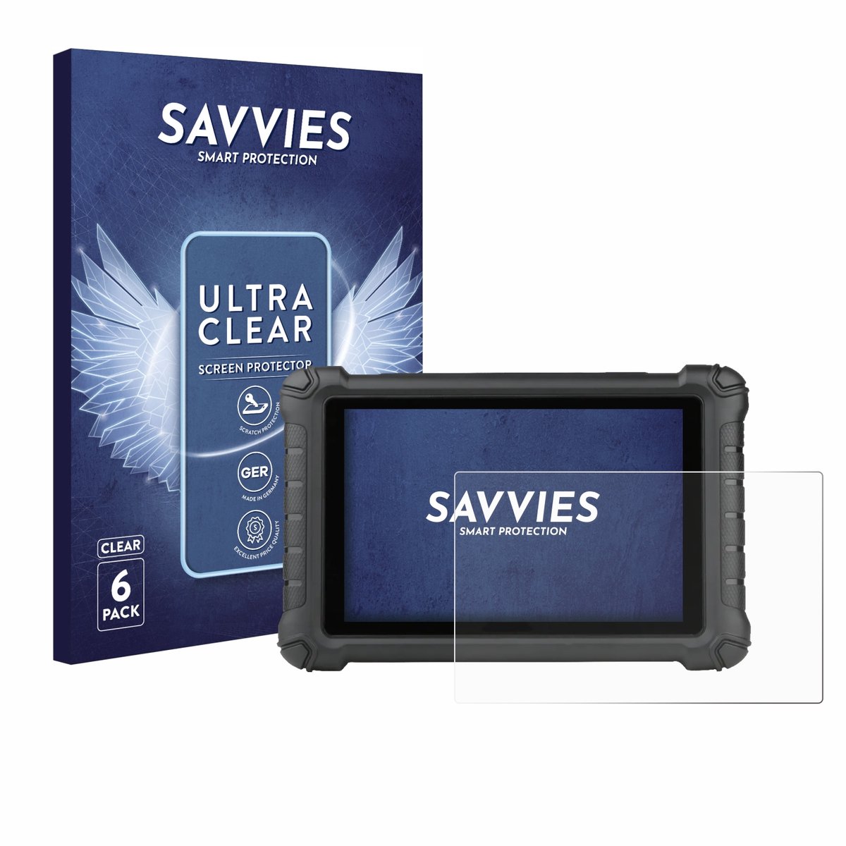 Savvies - Screenprotector voor Autel MX900c - Folie Beschermfolie transparant 6 Stuks