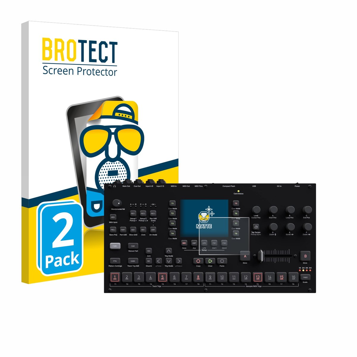 BROTECT - Screenprotector voor Elektron Octatrack MKII - Folie Beschermfolie matte 2 Stuks