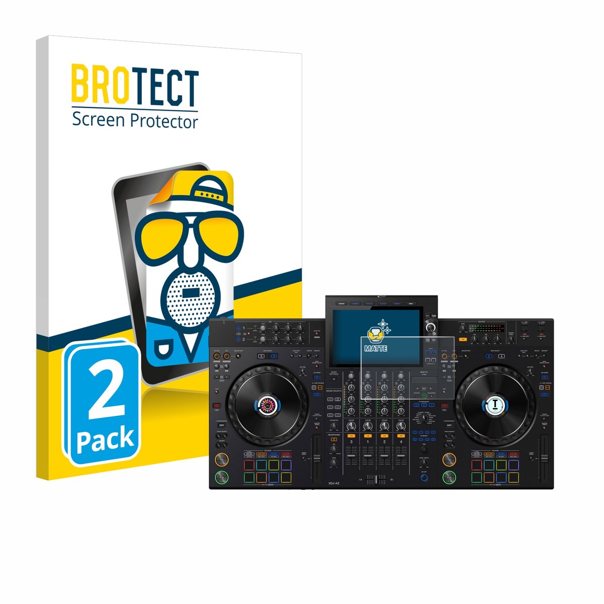 BROTECT - Screenprotector voor Pioneer XDJ-AZ - Folie Beschermfolie matte 2 Stuks