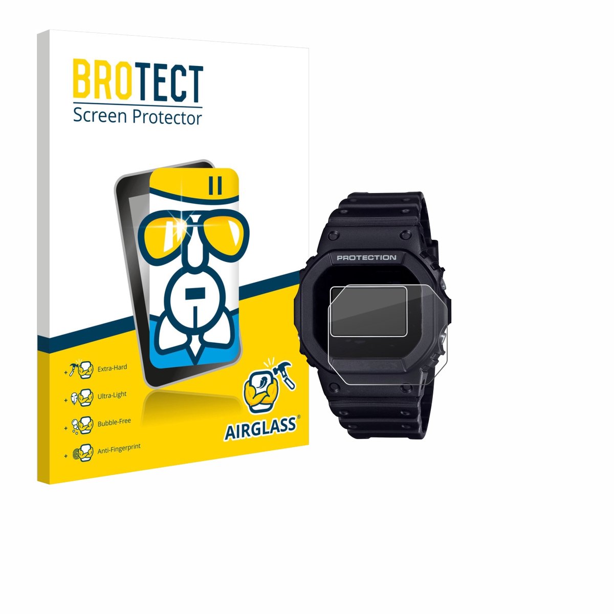 Screenprotector voor Casio G-Shock DW-5600RL-1 Beschermglas transparant