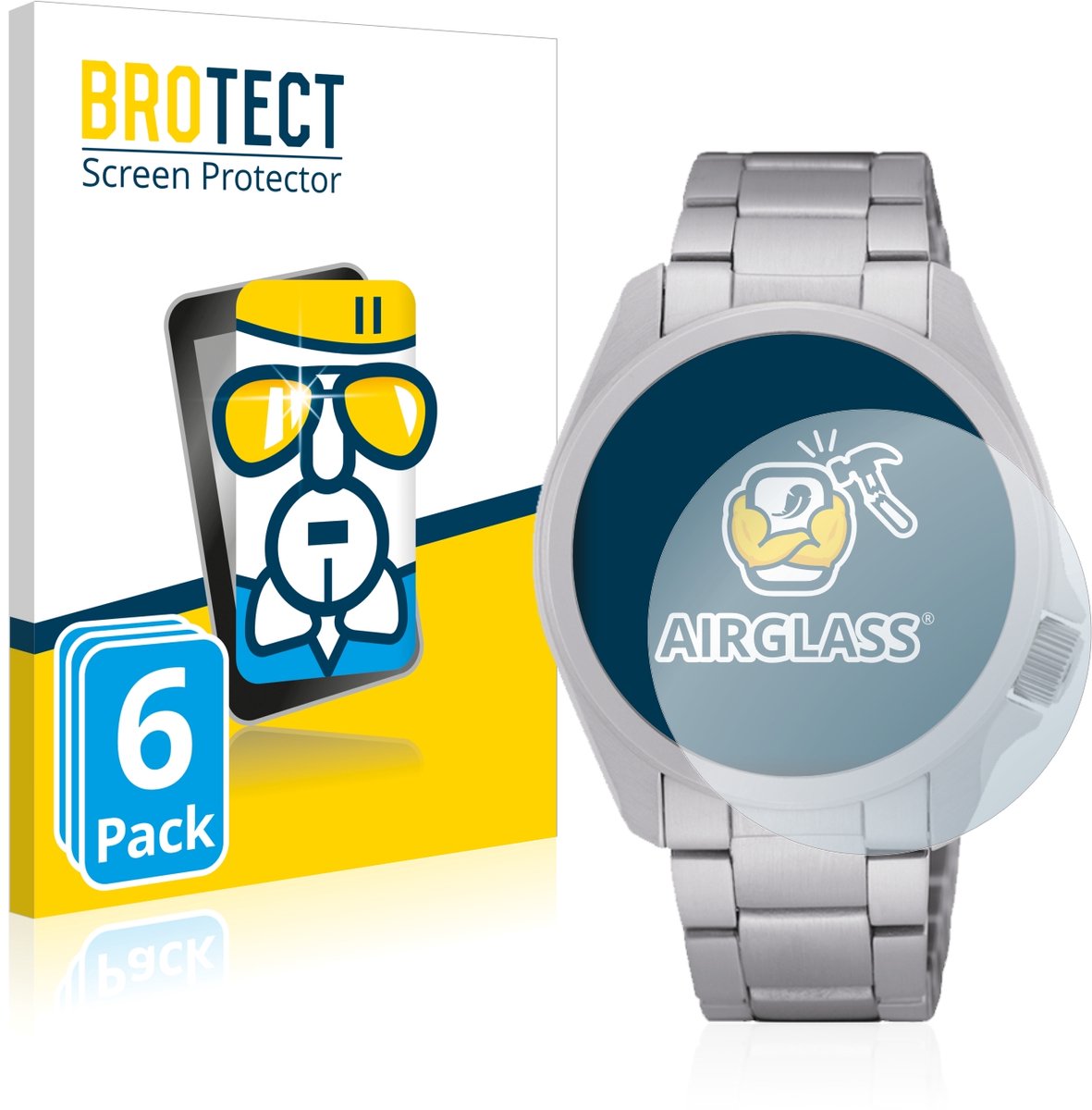 Screenprotector 6 Stuks voor Seiko 5 Sports SRPH49K1 Beschermglas transparant