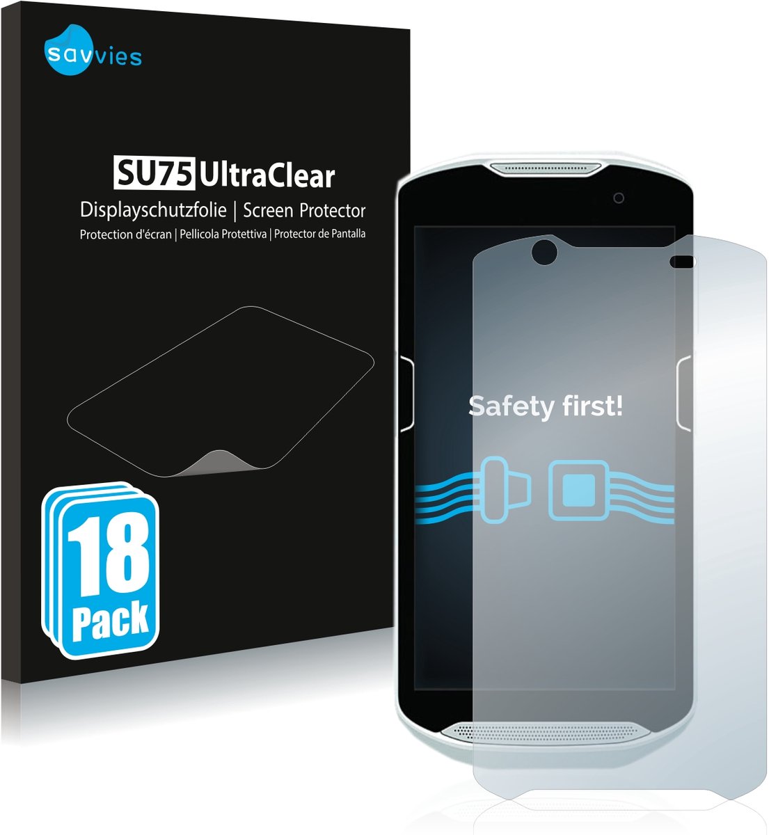 Savvies - Screenprotector voor Zebra TC52 - Folie Beschermfolie transparant 18 Stuks