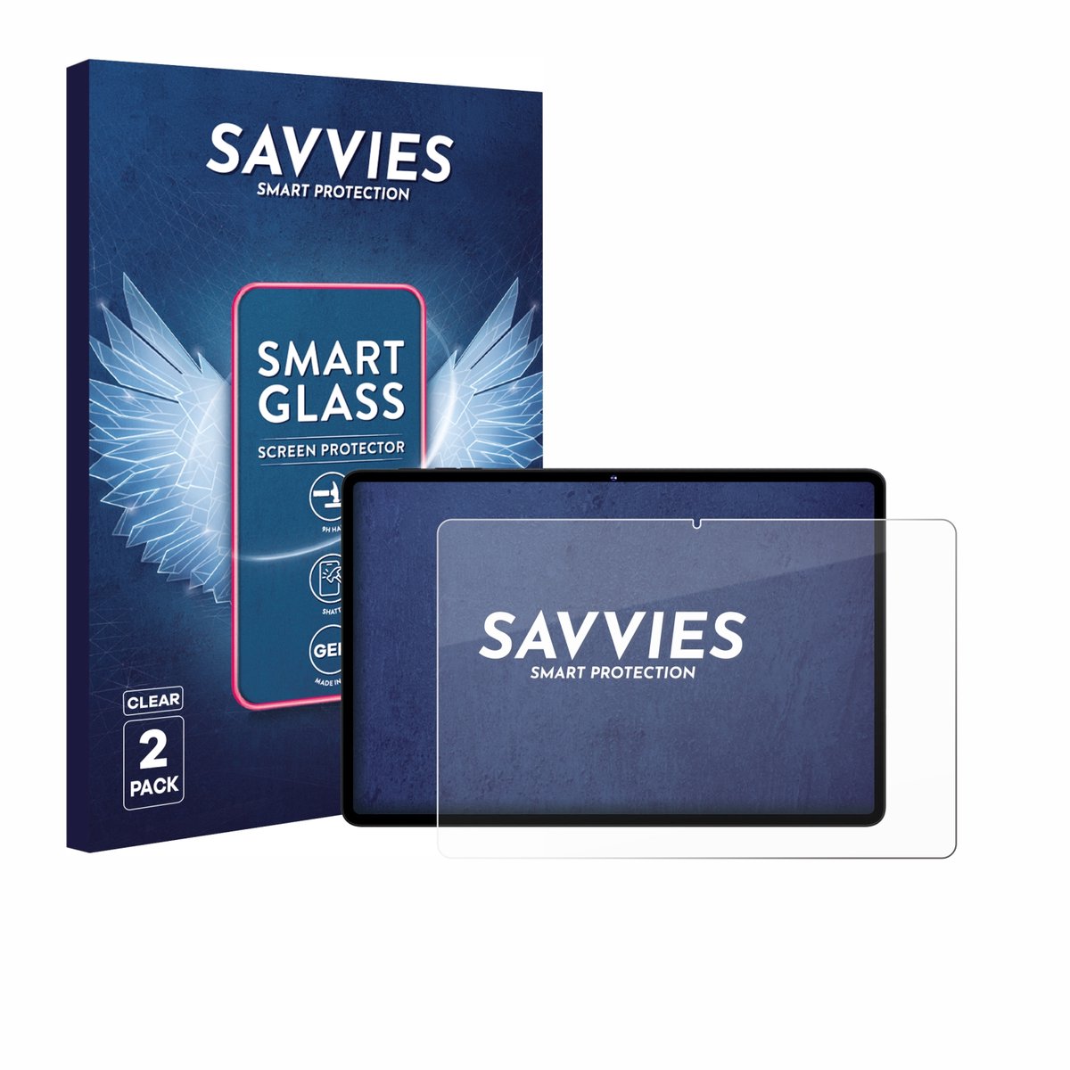 2 Stuks Savvies Screenprotector - geschikt voor UJJ U7 11" - beschermfolie glas transparant