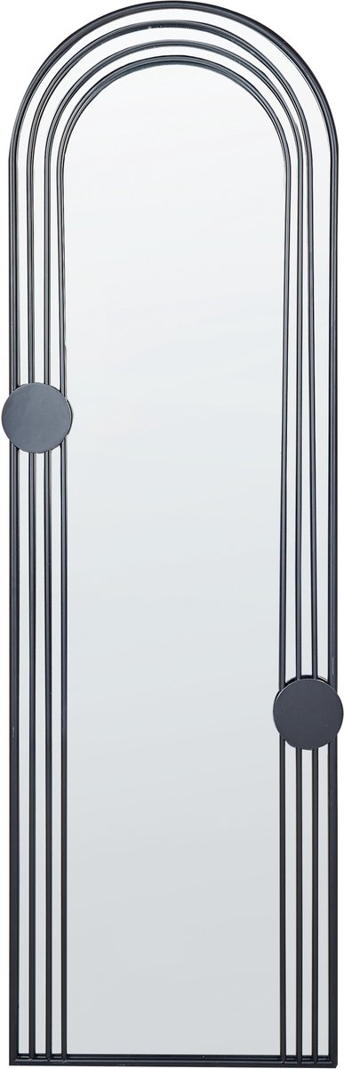 Beliani TROUY - Wandspiegel - Zwart- 45 x 146 cm - Metaal
