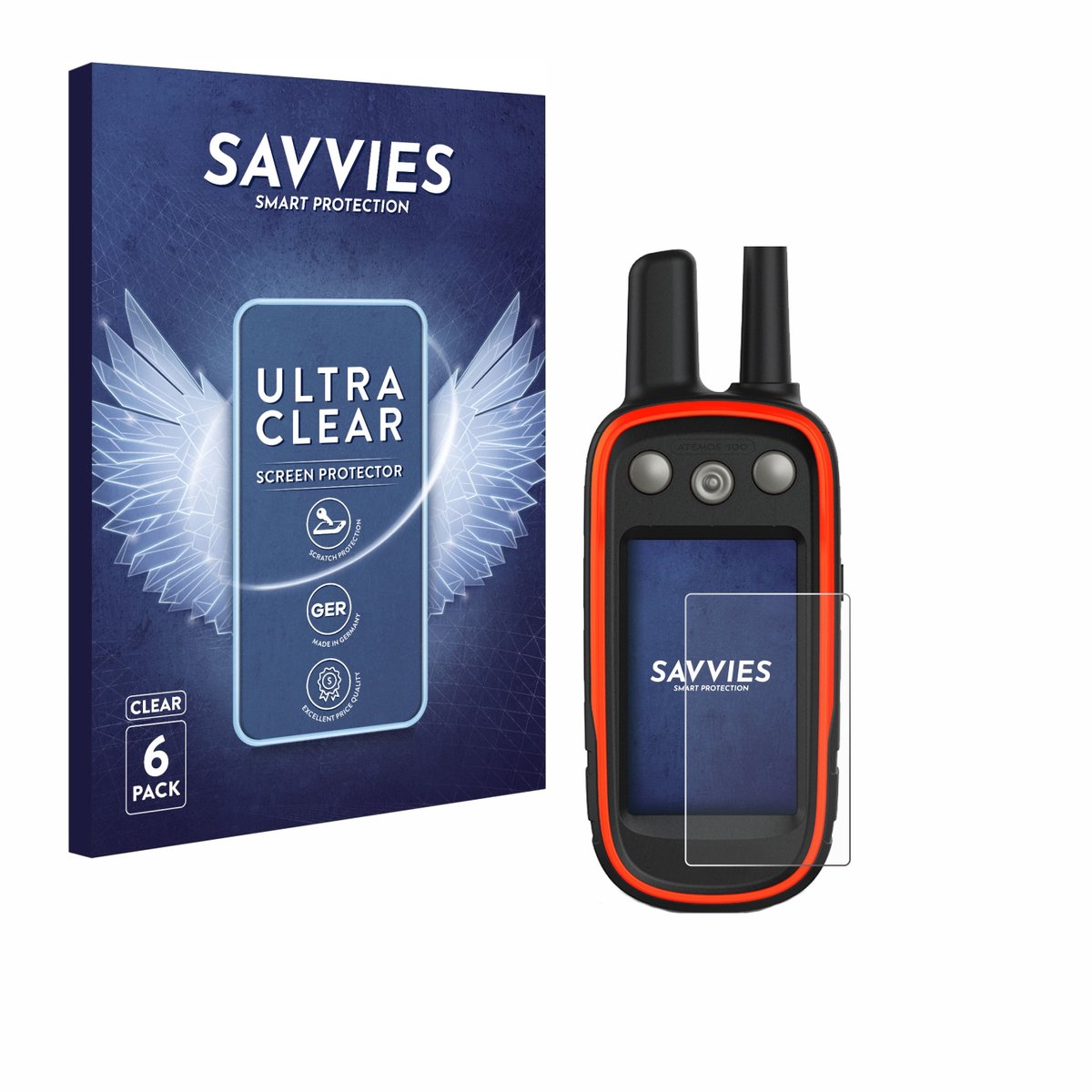 Savvies - Screenprotector voor Garmin Atemos 100 - Folie Beschermfolie transparant 6 Stuks