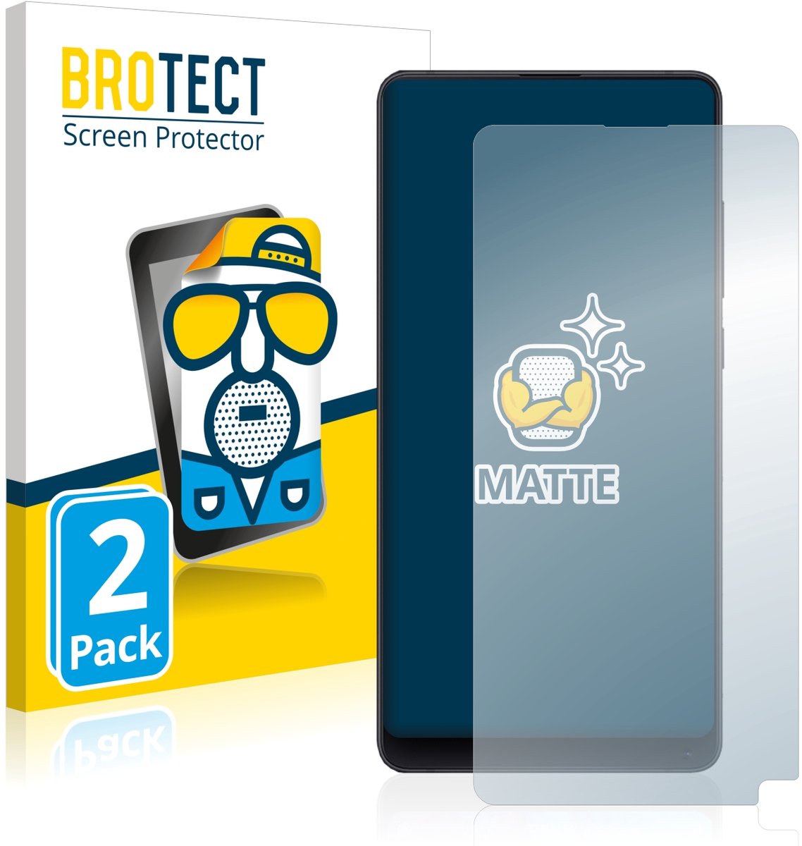 BROTECT - Screenprotector voor Xiaomi Mi Mix 2S - Folie Beschermfolie matte 2 Stuks