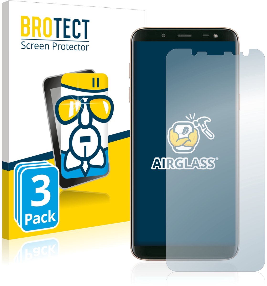 Screenprotector 3 Stuks voor Samsung Galaxy J6 2018 Beschermglas transparant