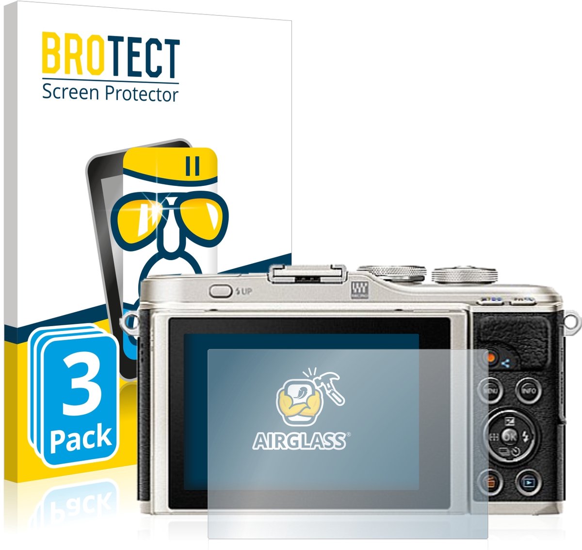 Screenprotector 3 Stuks voor Olympus PEN E-PL9 Beschermglas transparant