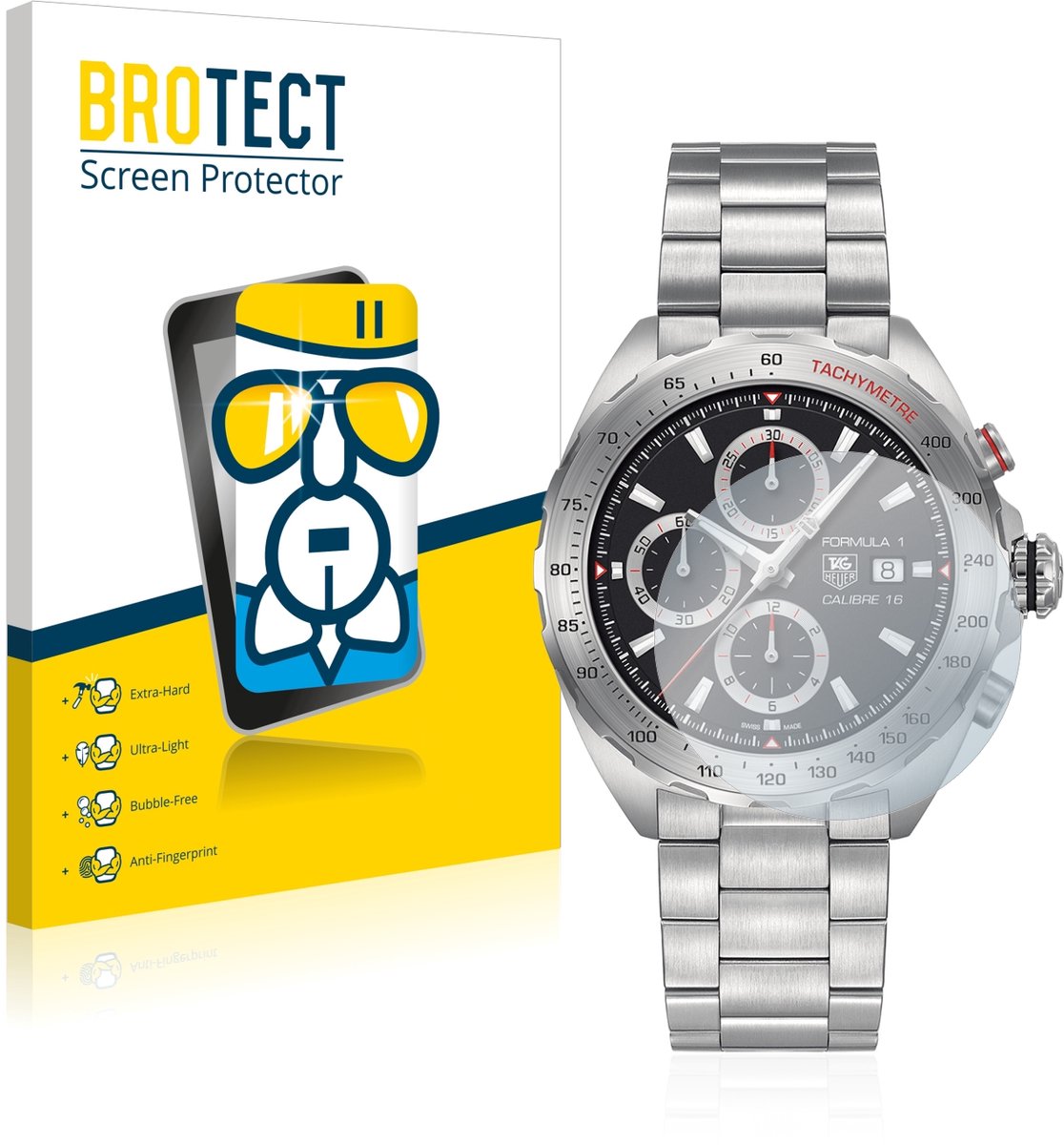 Screenprotector voor TAG Heuer Formula 1 (44 mm) Beschermglas transparant