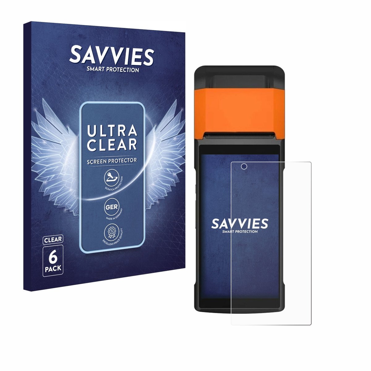 Savvies - Screenprotector voor Sunmi V2s - Folie Beschermfolie transparant 6 Stuks