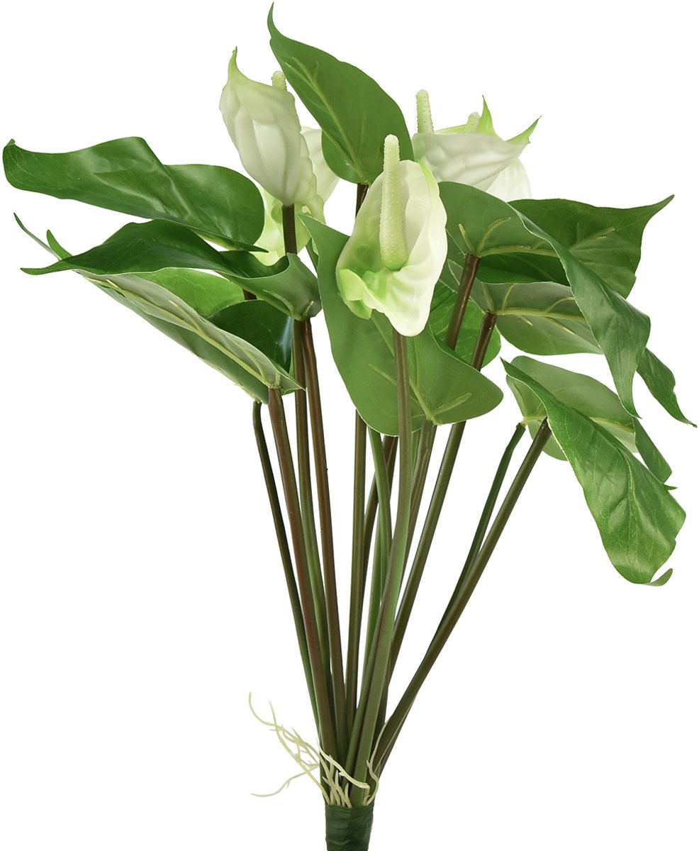 Viana Kunstbloemen, flamingobloem, kunstanthurium wit 36cm