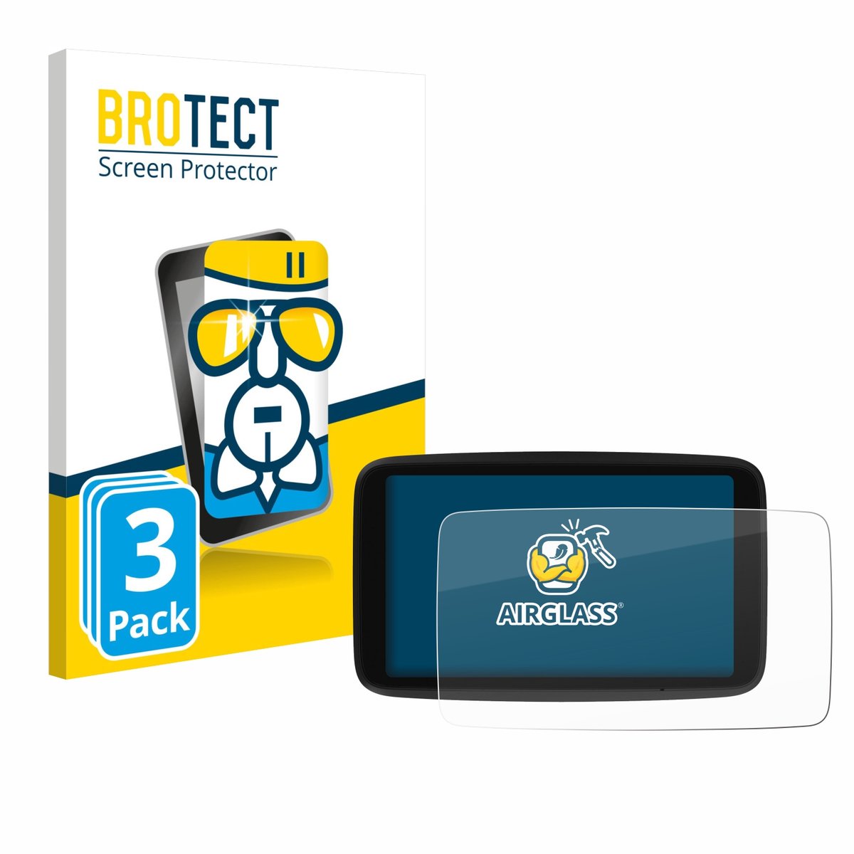 Screenprotector 3 Stuks voor TomTom Go Navigator 6" (2e generatie) Beschermglas transparant