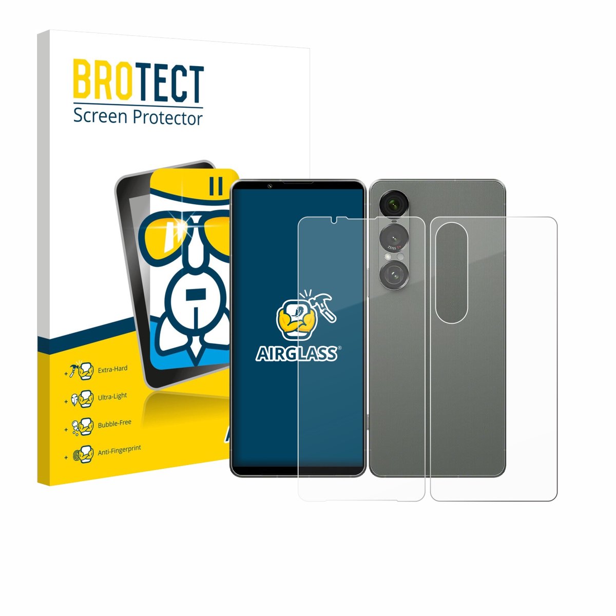 Screenprotector voor Sony Xperia 1 VII (Voor+Achter) Beschermglas transparant