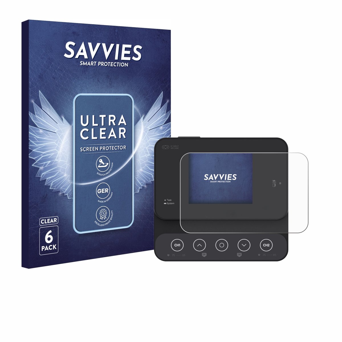 Savvies - Screenprotector voor ISDT K2Zip - Folie Beschermfolie transparant 6 Stuks