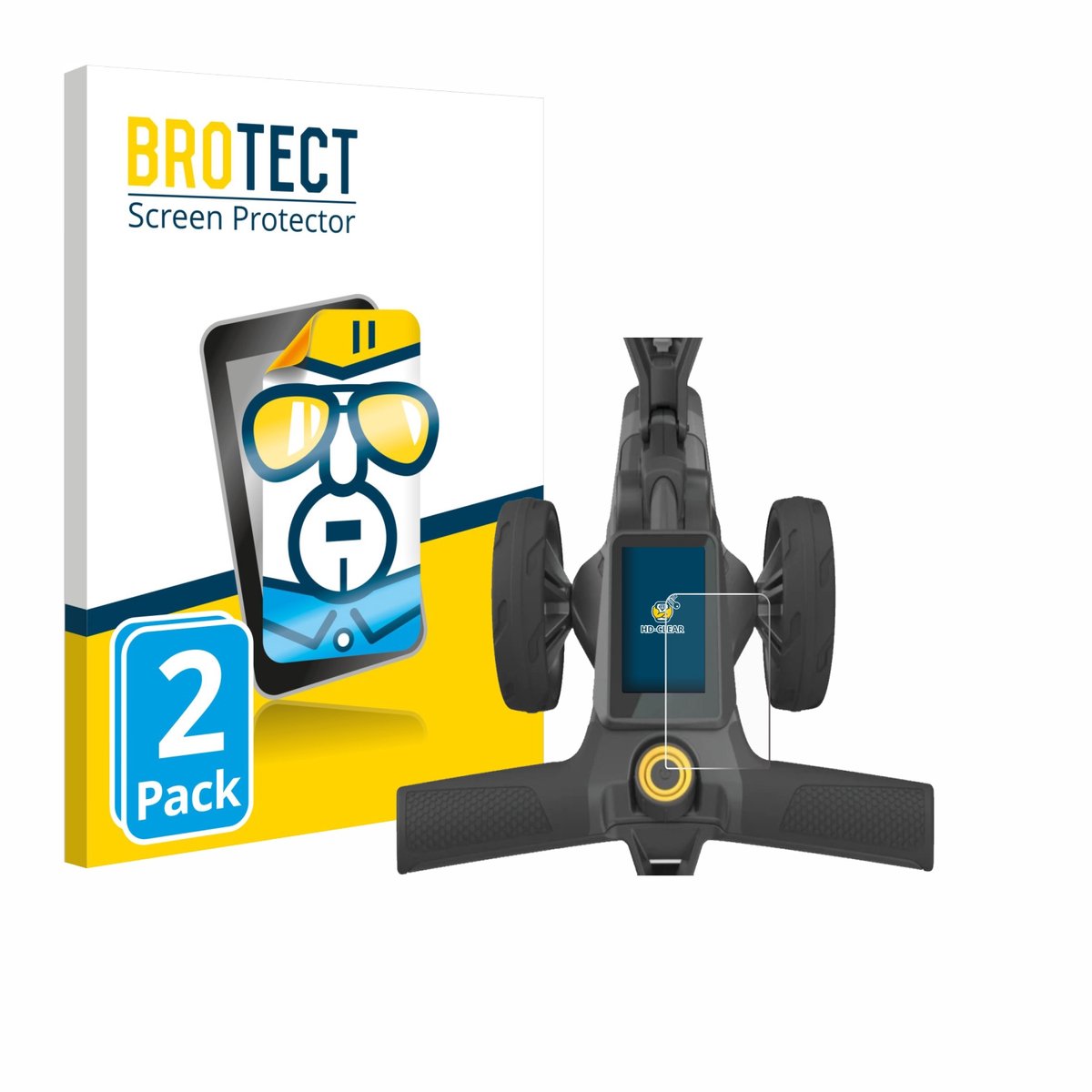 BROTECT - Screenprotector voor PowaKaddy CT10 - Folie Beschermfolie transparant 2 Stuks